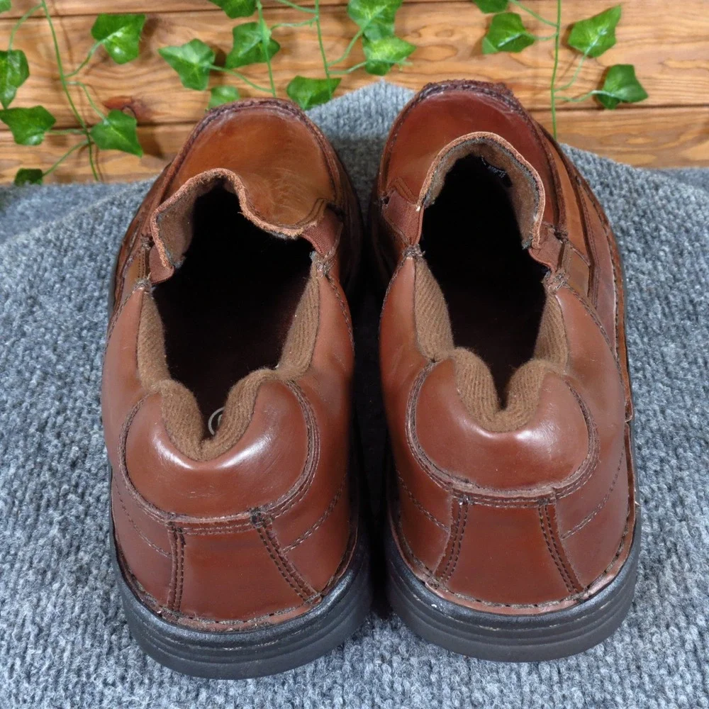 Dr. Scholl's Men Casual Slip On Loafer Shoes Size 10 Daily Comfort Brown Leather